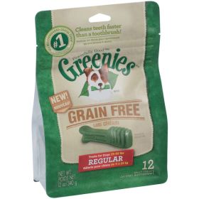 Greenies Grain Free Dog Dental Treats Original, 1ea/12 oz, 12 ct, Regular