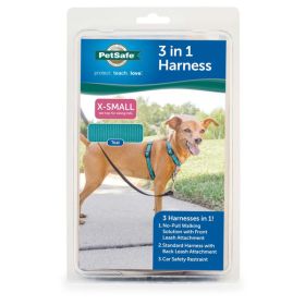 PetSafe 3in1 Dog Harness Teal Extra-Small