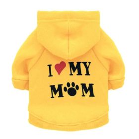 pet cat jacket to keep warm (Color: MOM Yellow)