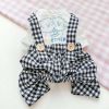 Plaid Shirt Bib Pet Clothing