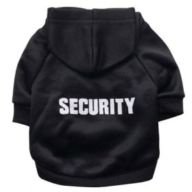 pet cat jacket to keep warm (Color: Black Security)