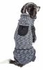 Pet Life Active 'Downward Dog' Heathered Performance 4-Way Stretch Two-Toned Full Body Warm Up Hoodie