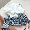 Plaid Shirt Bib Pet Clothing